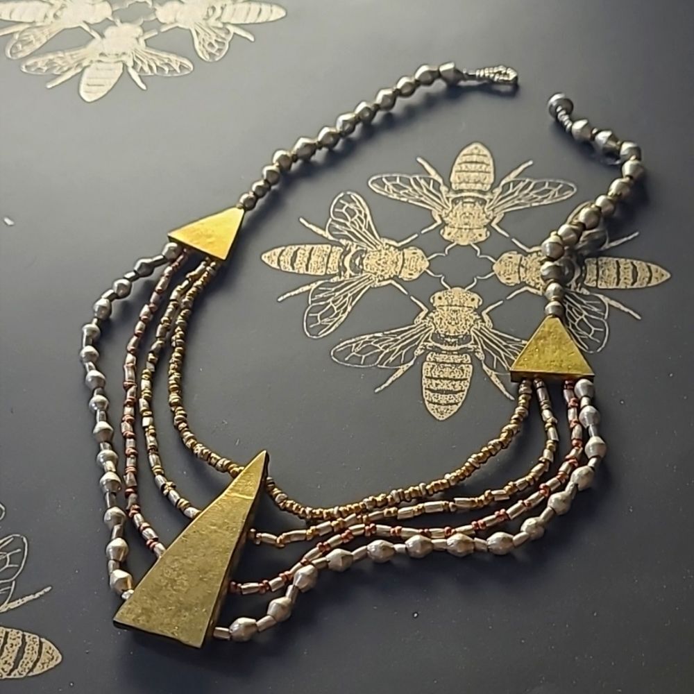 Hand Forged Sterling Silver Tribal Heriloom African Berber Necklace